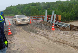 В Бурятии полностью восстановили проезд на месте обрушившегося моста