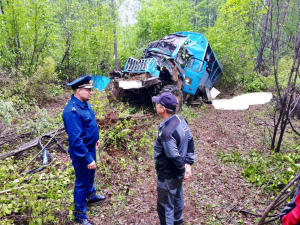 В Забайкалье опрокинулся автобус с вахтовиками