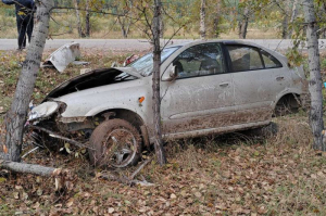 В Бурятии девушка на «Ниссане» врезалась в дерево и погибла