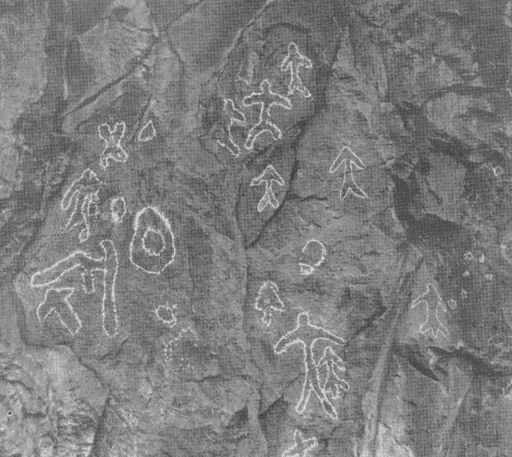 В Бурятии есть скалы, на которых отчетливо видны рисунки времен бронзового века 
