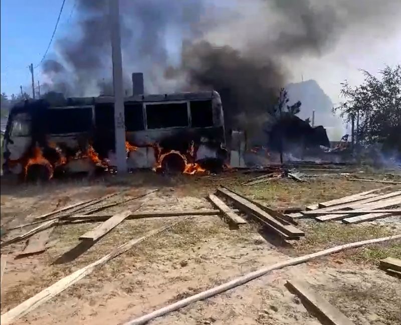 Крупный пожар потушили в Тарбагатайском районе Бурятии