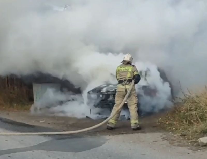 В Бурятии снова сгорел автомобиль