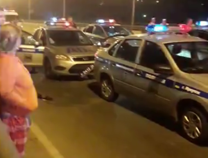 В Иркутске в ДТП пострадало 9 полицейских
