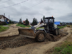 В Улан-Удэ продолжают восстанавливать дорогу в поселок Светлый 