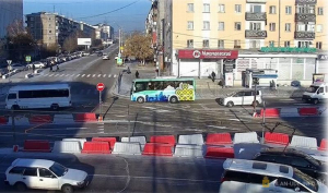 В Улан-Удэ перенесли пешеходный переход на улице Жуковского 