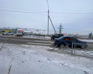 Три машины столкнулись в пригороде Улан-Удэ