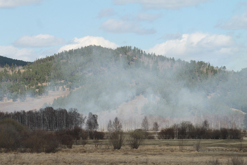 Несколько лесных пожаров возникли в Бурятии из-за сухих гроз