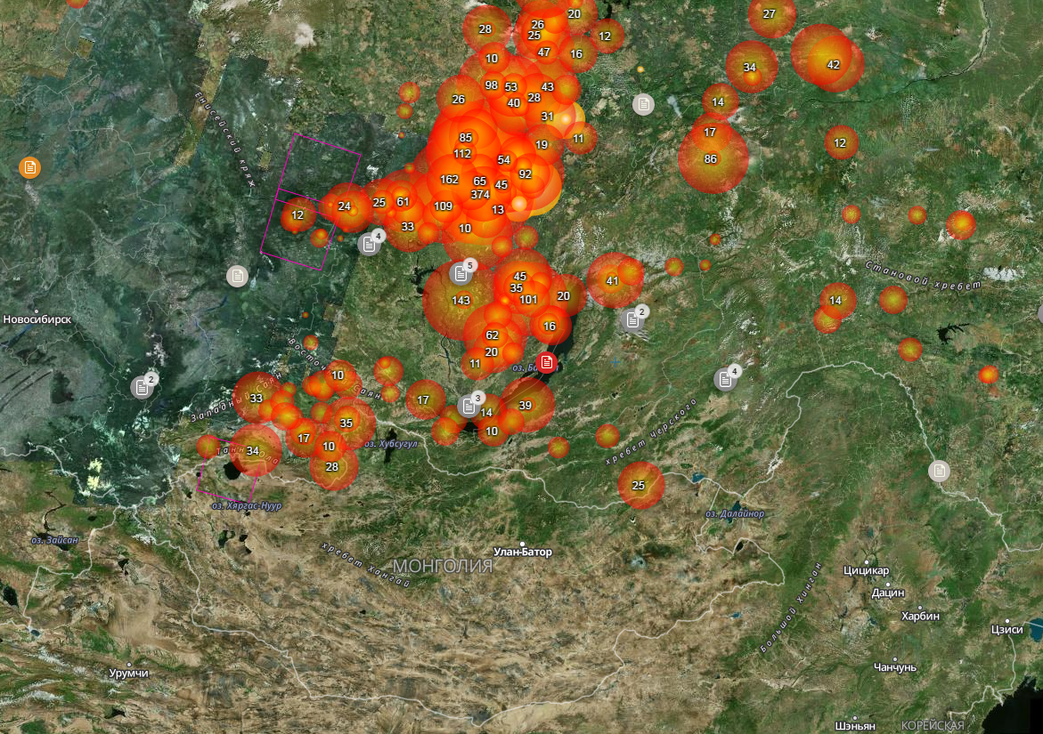 Карта пожаров в бурятии
