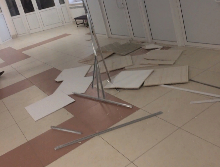 В школе №63 в Улан-Удэ дополнительно укрепили потолки