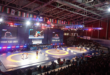 Бурятия. Чемпионат России по вольной борьбе в Улан-Удэ (март 2021 года, зал ФСК)