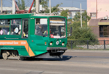 Улан-Удэ. Трамвай №4 на маршруте (МУП "Управление трамвая")