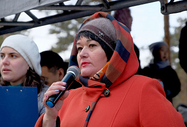 Марина Викторовна Капустина. Бурятия. Митинг 24 марта 2019 года