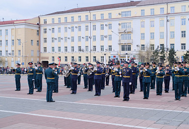 Улан-Удэ. Парад 9 мая 2022 года. Военный оркестр