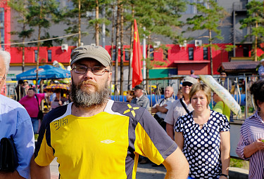 Улан-Удэ. Алексей Карнаухов на митинге против пенсионной реформы 28 июля 2018 г.
