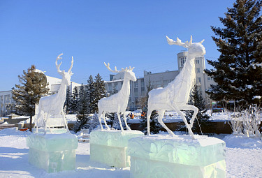 Улан-Удэ. Ледовый городок на площади Советов