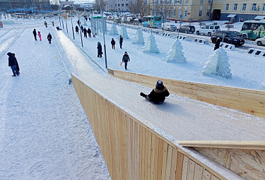 ���� �������� �� �����. ������� ������� �� ������� ������� � ������ ����-���. ������� 2025 ����, Winter in Ulan-Ude