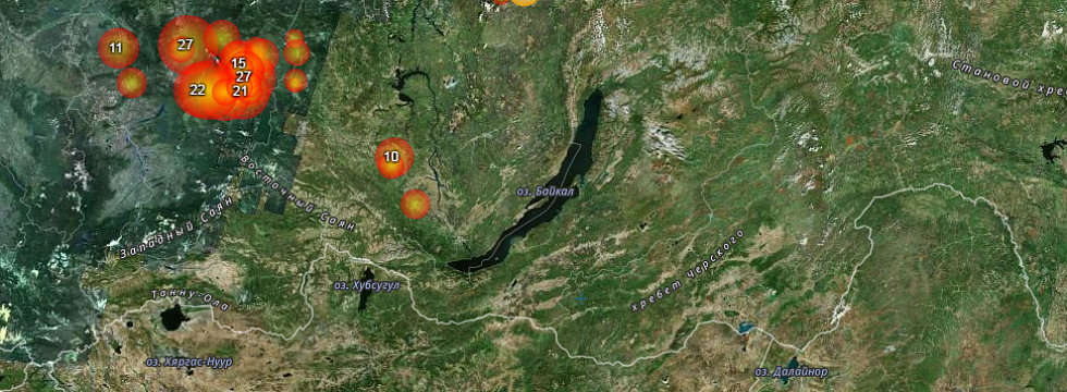 Карта пожаров в бурятии