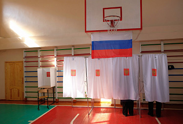 Бурятия. Polling booths - кабины для тайного голосования (18 марта 2018 года, выборы президента России)