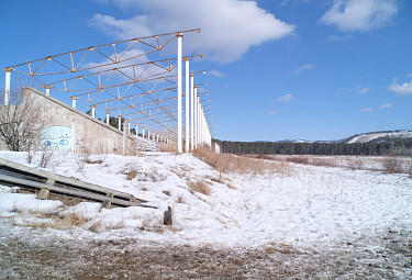 Зимние развалины республиканского ипподрома в Улан-Удэ (Республика Бурятия)