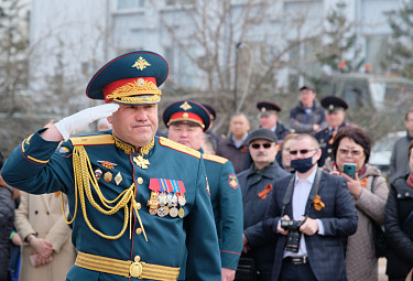 Улан-Удэ. Генерал-майор Валерий Николаевич Солодчук, командующий 36-й армией, на параде (09.05.2021)