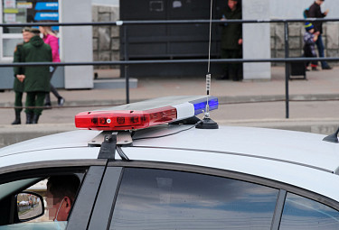 Улан-Удэ. Автомобиль дорожной полиции на улице