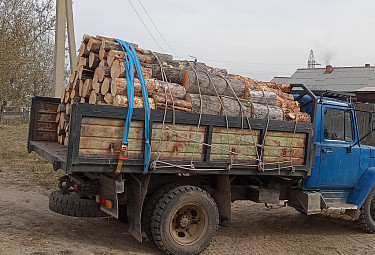   . A car with firewood
