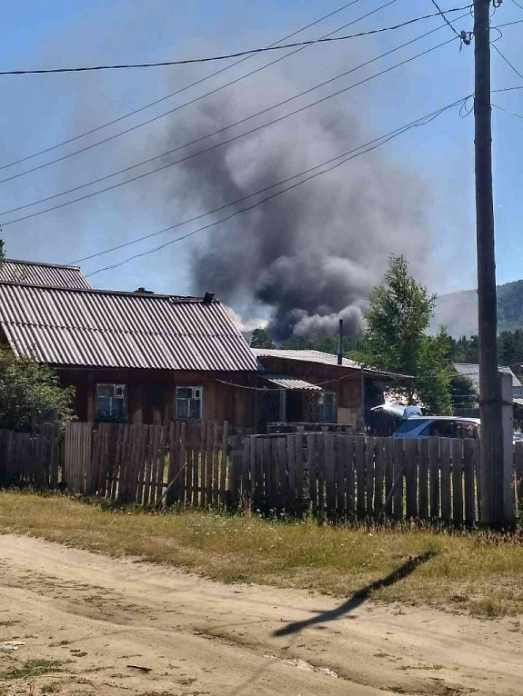 Пожар в Горячинске