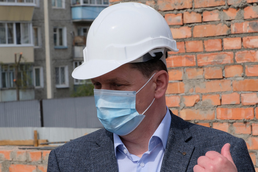 Улан-Удэ. Мэр Игорь Шутенков в рабочей поездке в условиях пандемии коронавируса (2020 год)