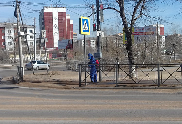 Улан-Удэ. Обработка улиц против COVID 19 (2020 год)