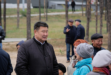 Улан-Удэ. Вячеслав Мархаев на митинге протеста 29 сентября 2019 года за освобождение ранее задержанных